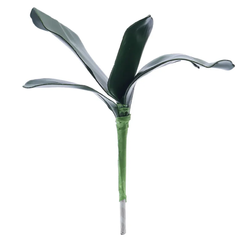 

1PC PU Thick Orchid Leaves Artificial Plant Flower Ornament Party