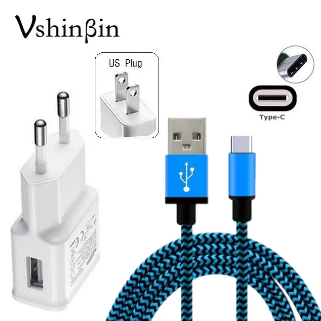 

Vshinbin 2-in-1 USB Wall Charger + Type C Sync Data Cable For Sony Xperia L1 XZS XA1 Plus XA2 Ultra XZ Compact XZ2 Premium XZ1