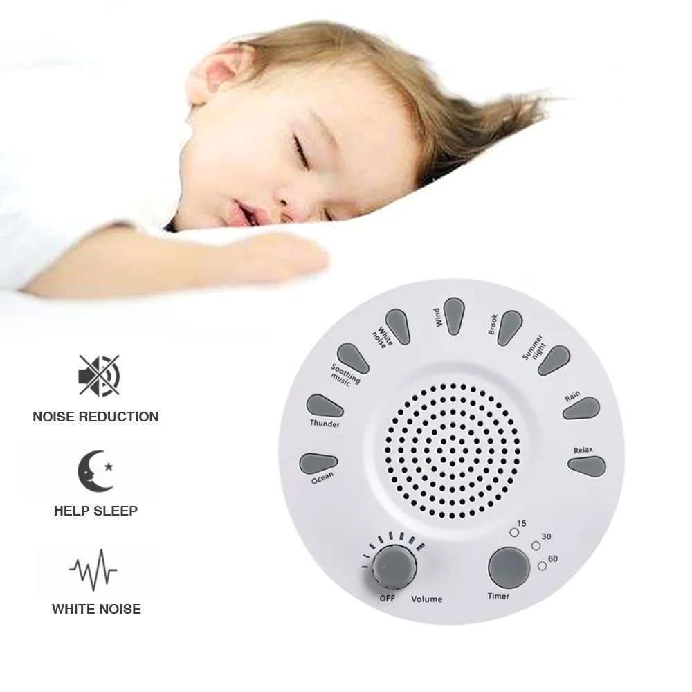 

Rechargeable Baby Sleep Machine White Noise Music Player Machines Sound Relaxation Sleep Helper Adult Baby Health Care Accessory