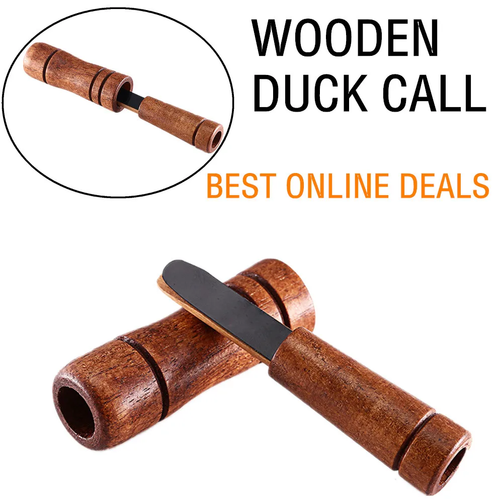 Hot sale Outdoor Whistle Wooden Hunting Hunter Brown Oak Wood Blowing Duck Caller Water