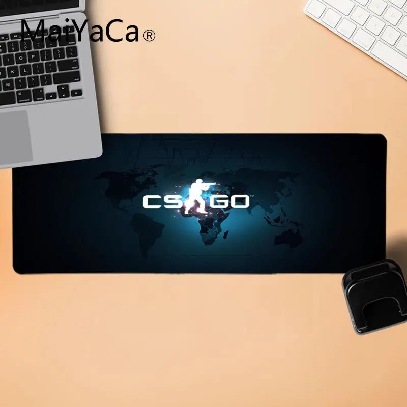MaiYaCa Прохладный CS GO Gamer анти-скольжение прочный силиконовый Computermats геймер скорость мыши розничная Малый резиновый коврик для мыши - Цвет: LockEdge 30x80cm