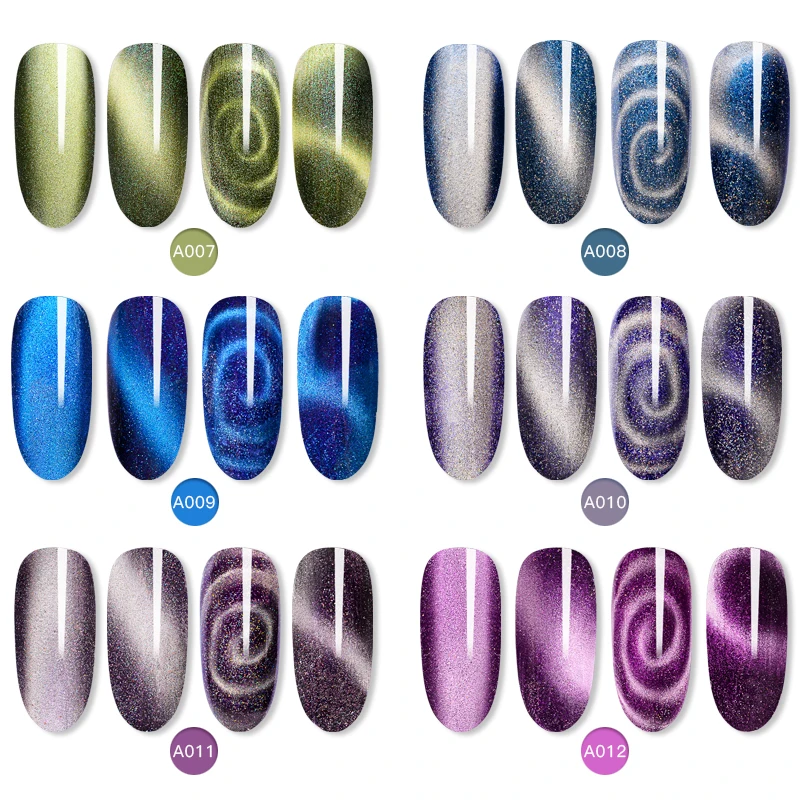 

RBAN NAIL 5ml Magnetic 5D Cat Eyes Effect Gel Nail Polish Starry Sky Gel Soak Off UV Gel Nail Art Varnish Manicure Nail Lacquer