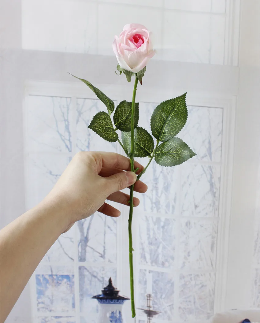 artificial rose real touch white peony flower (35)