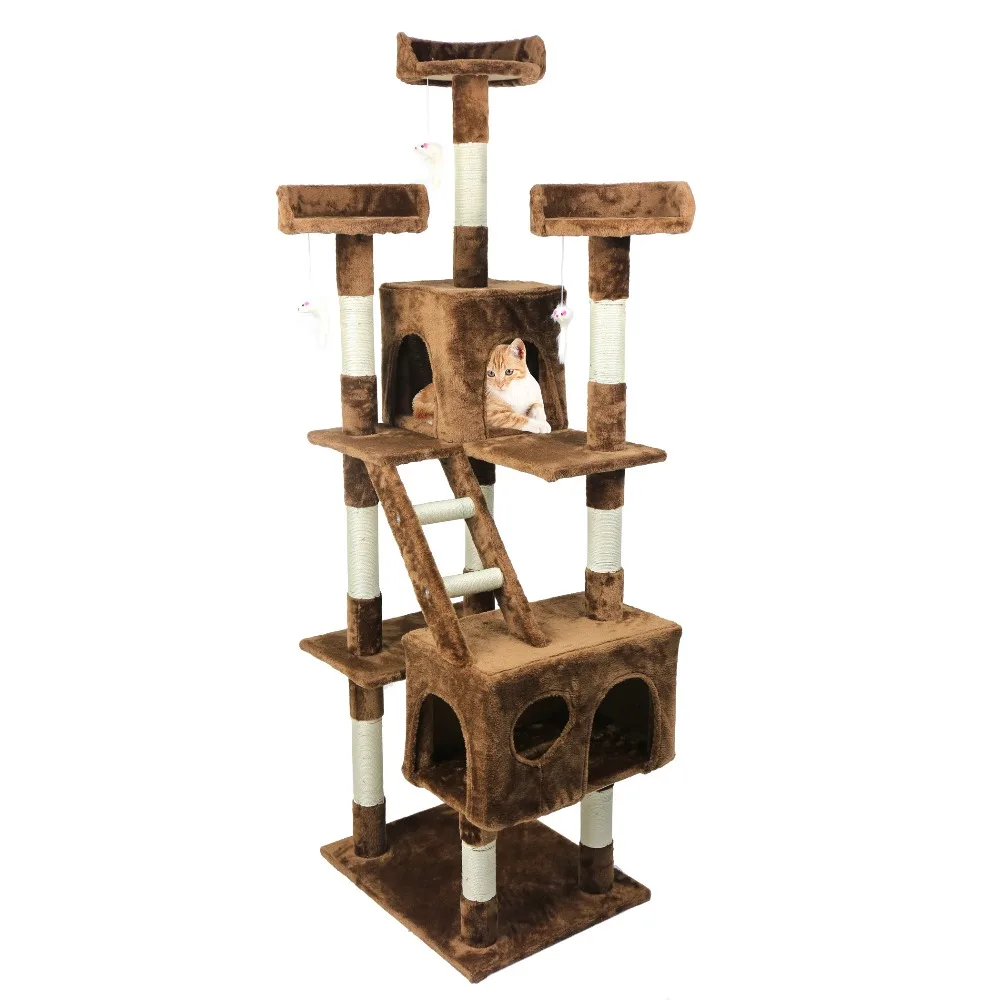 Cat Jumping Toys Ladder Scratching Wood Climbing Tree for Pet Cat Toy