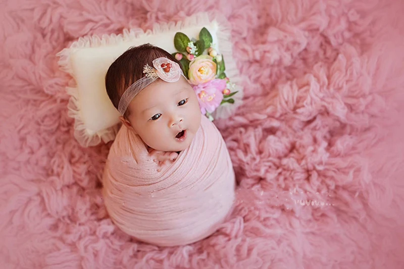 newborn photography props baby pillow Lace flower berry leaf combination pillow shooting accessory