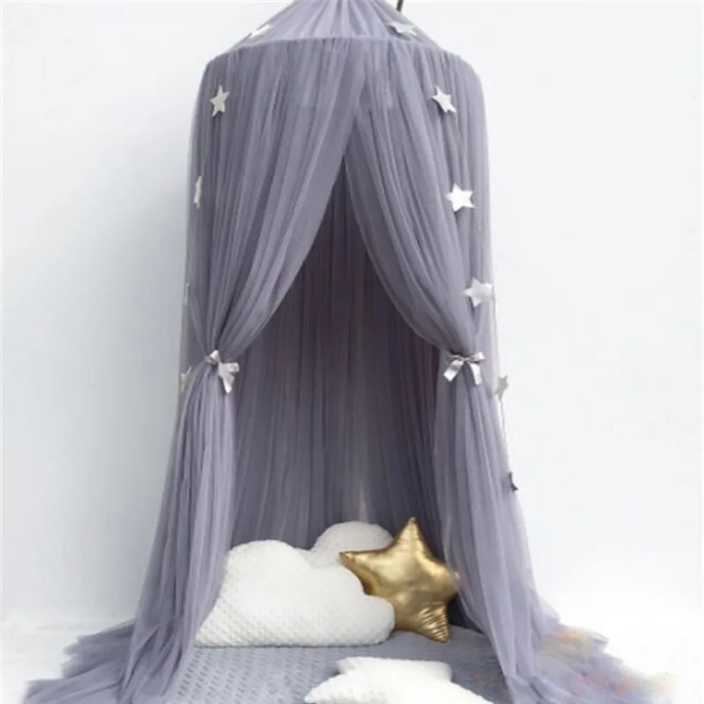 Anti-Mosquito Children Kids Bedding Mesh Mosquito Net Romantic Girls Women Round Bed Cover Canopy | Дом и сад