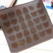 Высокая термостойкость* любовь медведи Пингвины Макарон Силиконовый Коврик 26*29 см