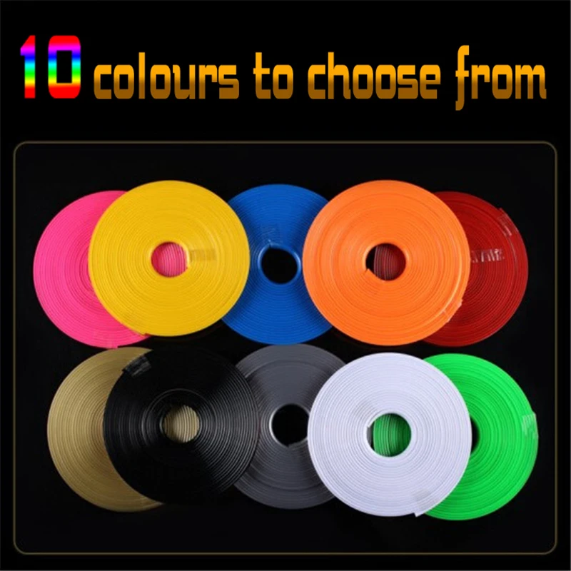 Car Vehicle Color Wheel Rims Protectors Decor Strip Tire Guard Line Rubber Moulding Trim 8M Roll