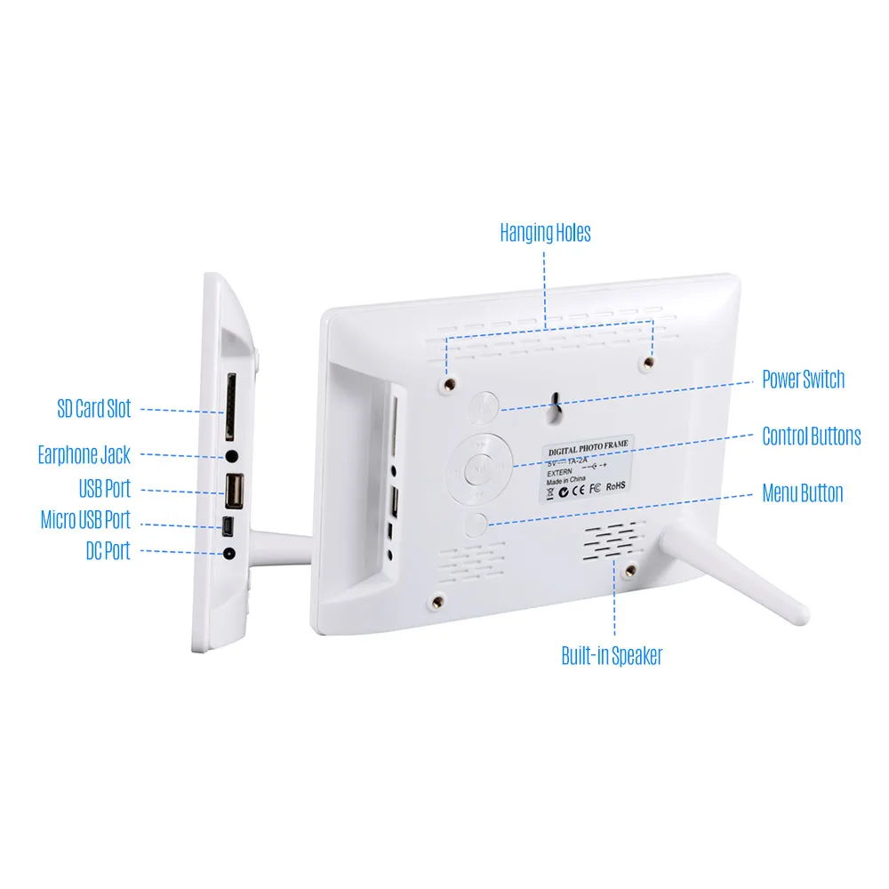 Andoer 8 дюймов ips светодиодный фотоальбомы цифровая фоторамка 1280*800 высокое разрешение поддерживает музыку 1080 P видео плеер