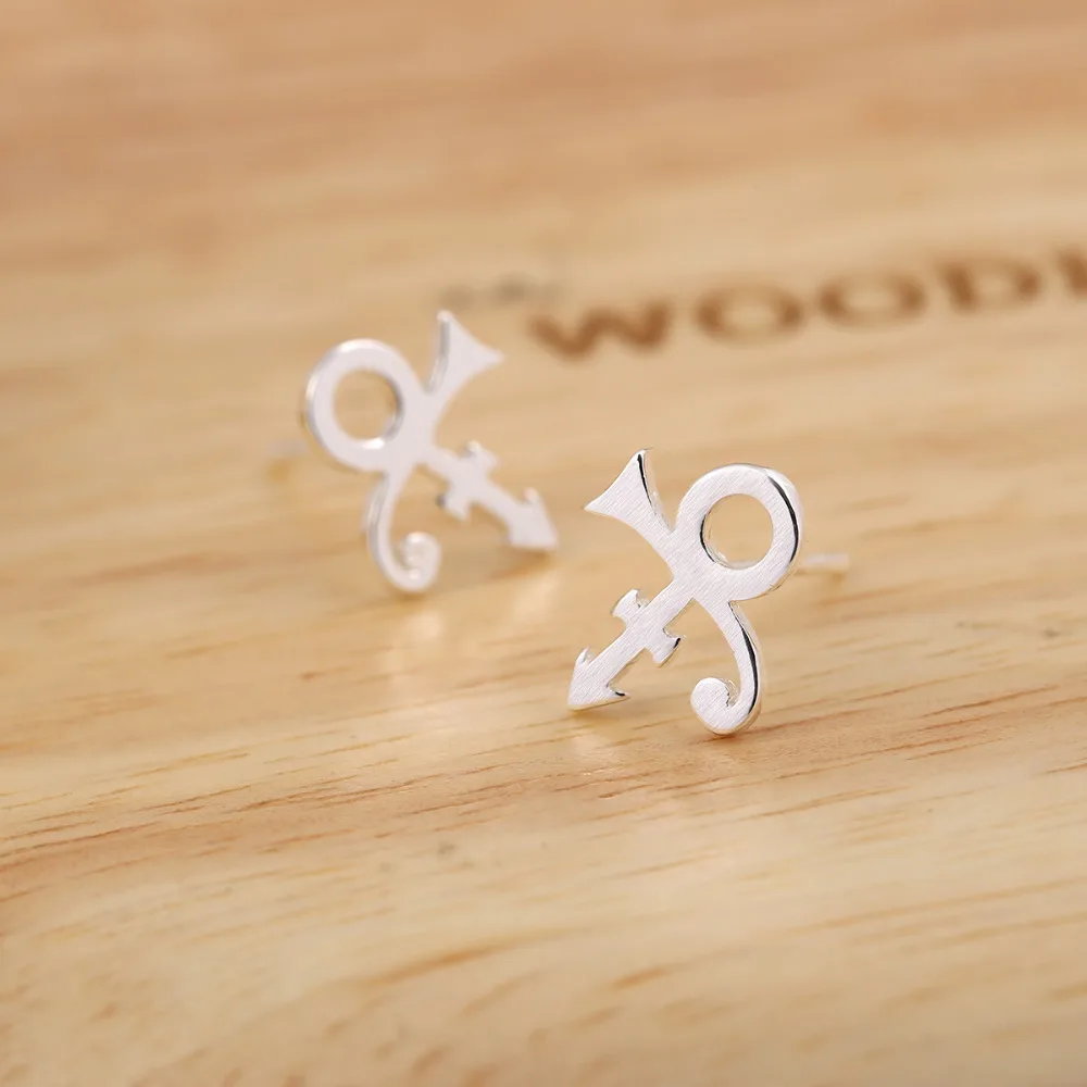 

SMJEL New Prince Symbol Earrings for women Small Princess Fans Singer stud Earrings bijoux oorbellen Birthday Gifts S186