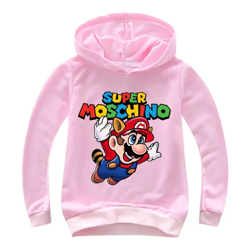 color at picture Classic cartoon Kids Boys Super Mario Playing 3D Print Sweatshirt Long Sleeve Game Hoodie Shirt For Girls Coat Jacket - Цвет: color at picture
