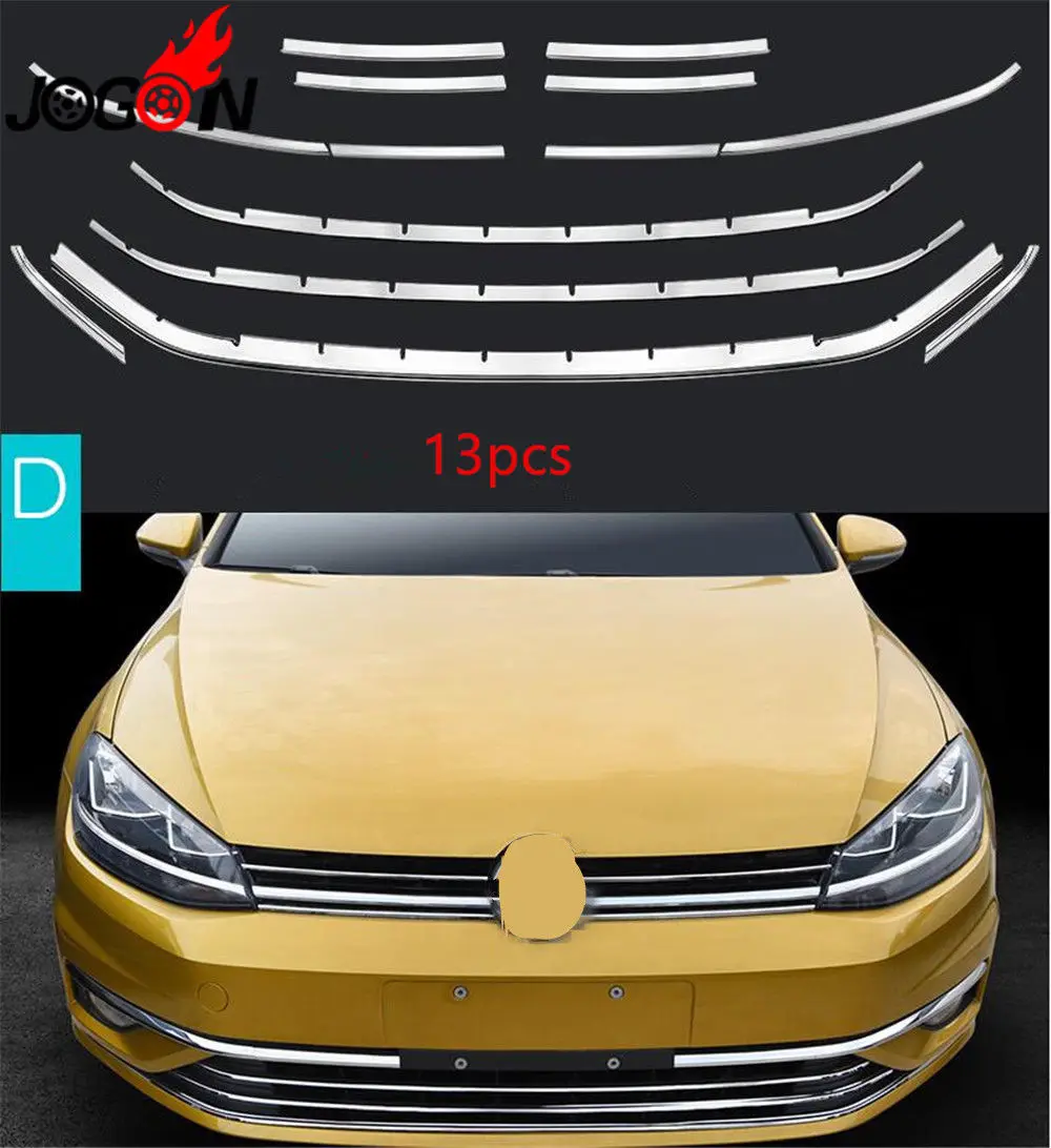 Автомобильный передний бампер сетка решетка гриль крышка полосы для VW GOLF 7,5 MK7.5 TDI подтяжка лица