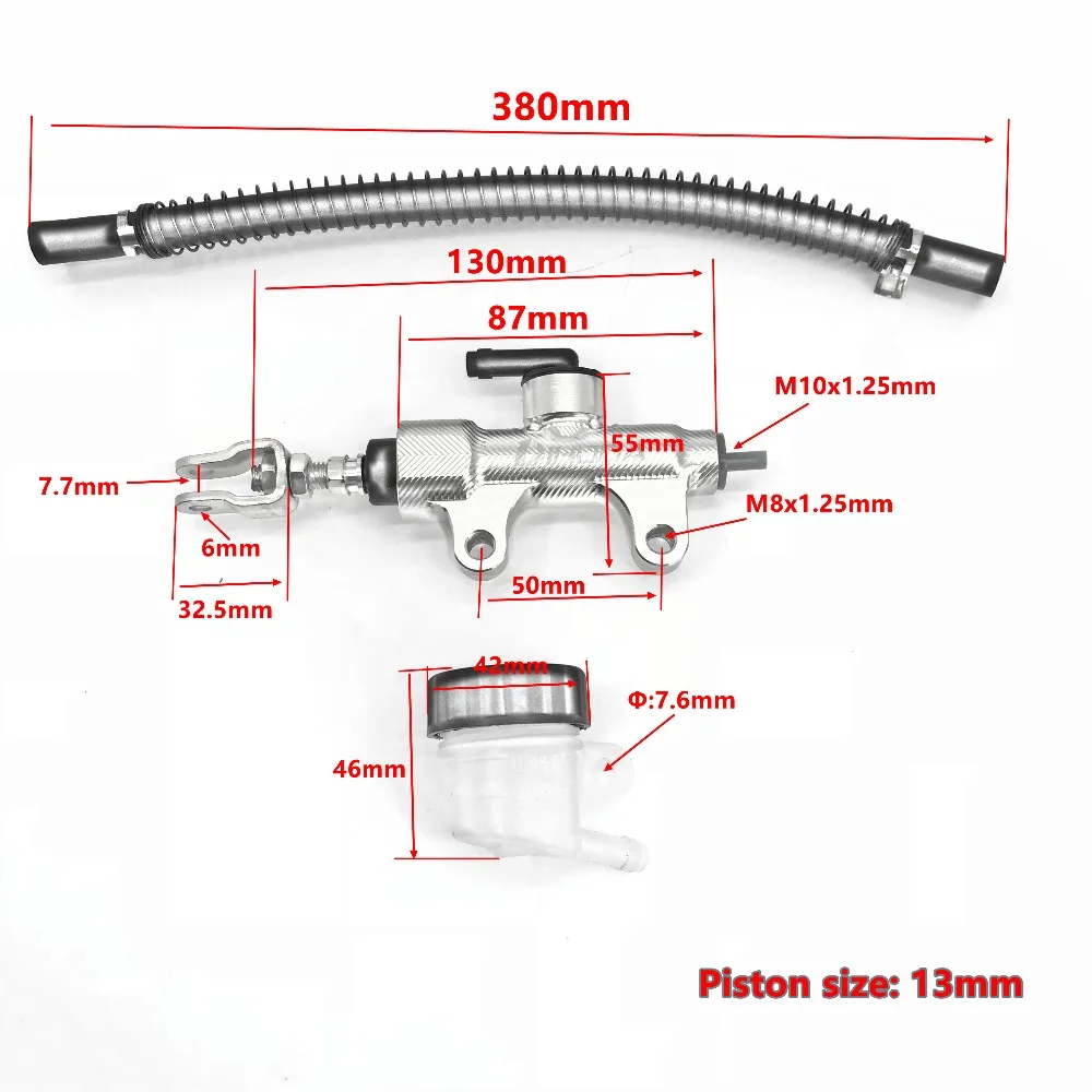 4 Цвета Универсальный мотоцикл задний ЧПУ Алюминиевый сплав насос гидравлических тормозов главный цилиндр производительность эффективный насос передачи
