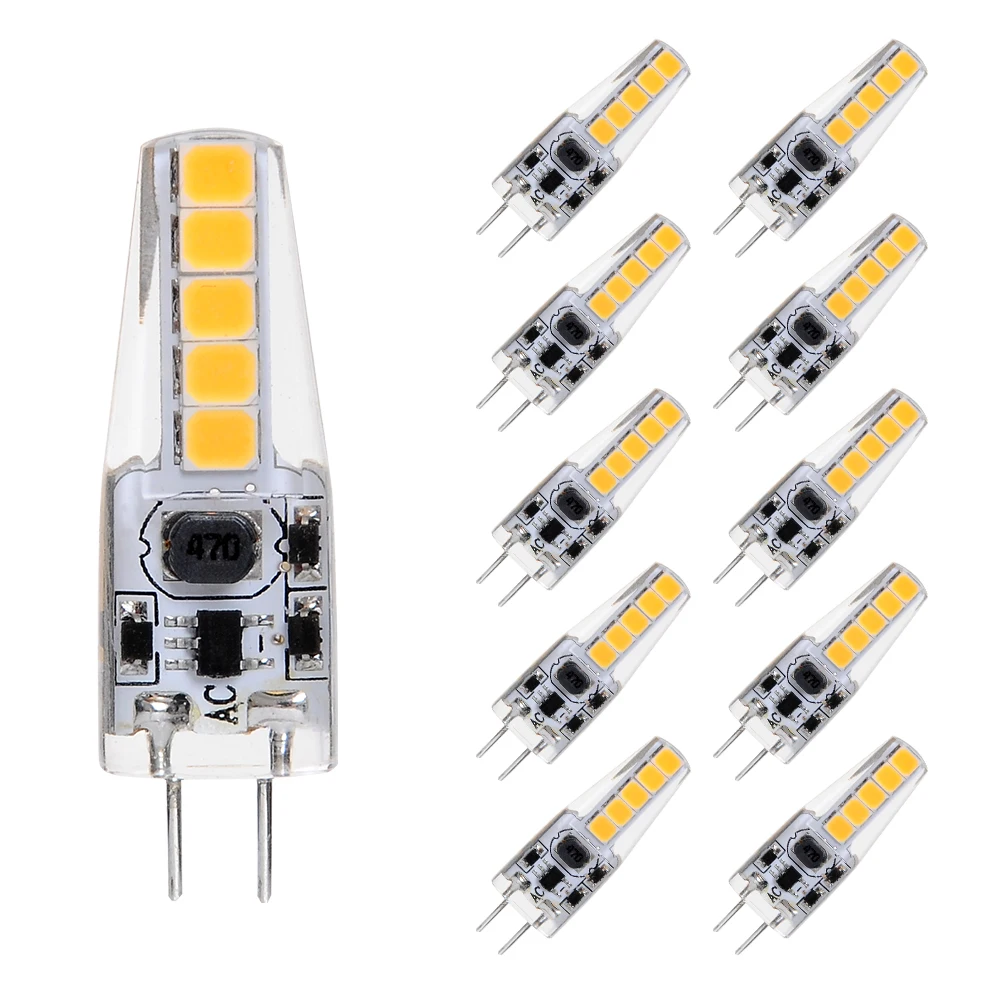 

10Pcs AC/DC12V LED G4 Bulb 3W 10LED 2835 Replace 20W Halogen Bulb T3 G4 Bin Pin Lamp Warm White Cool White Chandelier Lighting