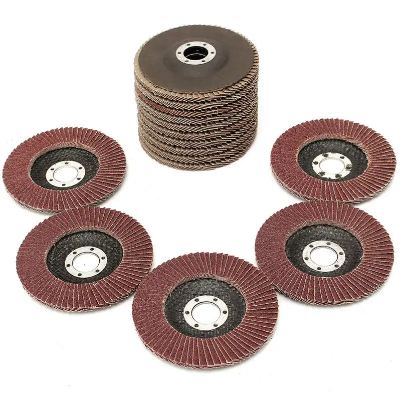 15pcs Flap Discs 115mm 4.5&quot; Sanding Discs 40 60 80 Grit Grinding Wheels Discs Angle Grinder Jewerly Polishing Tools angle-grinder-discs