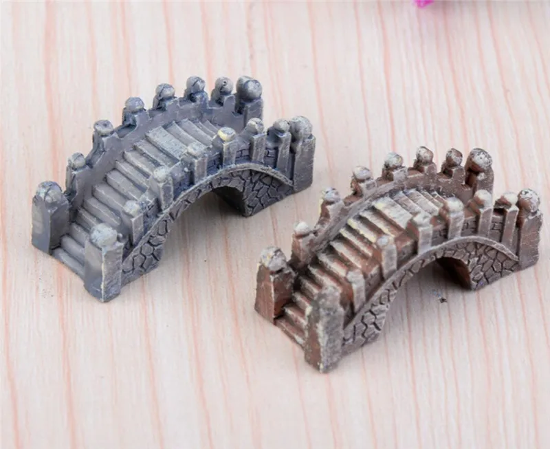 

Mini Resin Bridge Fairy Garden Miniatures Terrarium Decorative Material Creative Craft Ornaments Vintage Home Decor