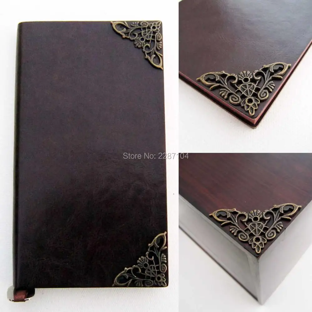 12X New Iron Metal Decorative Flower Jewelry Box Chest Gift Wooden Case Book Menu Scrapbook Photo Album Corner Protector