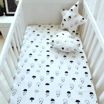 120x60cm Or 130x70cm Baby Bed Sheet 1pcs 6 Styles Cotton Crib Bed