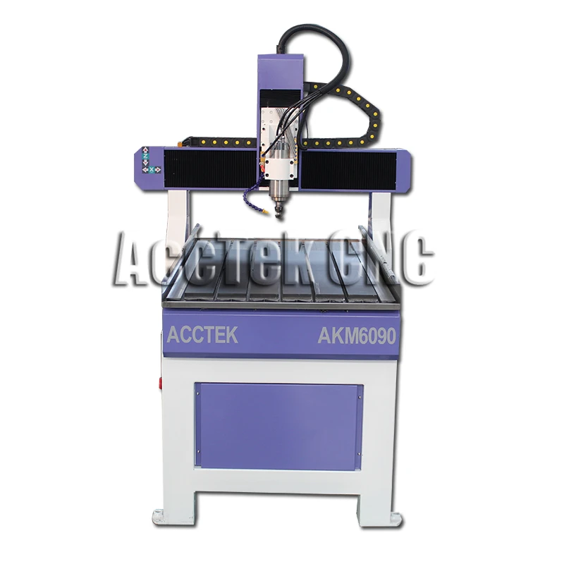 

Cast iron body mini cnc router metal cutting with water tank AKM6090