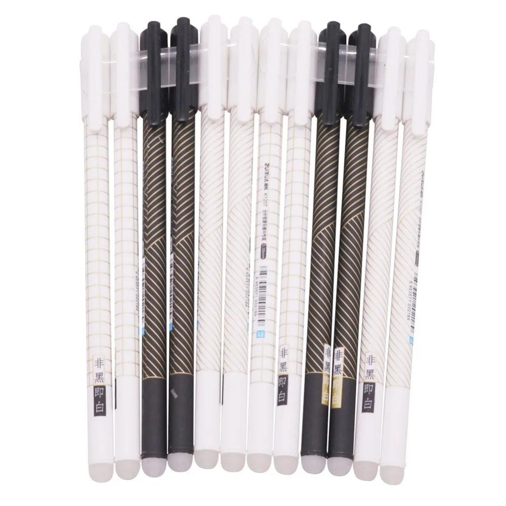 

48 pcs Golden Stripe Pen Erasable Gel Pen Blue And White Mixing Pen Pole Literary Style Gift Pen Write Smoothly Boutique Pen