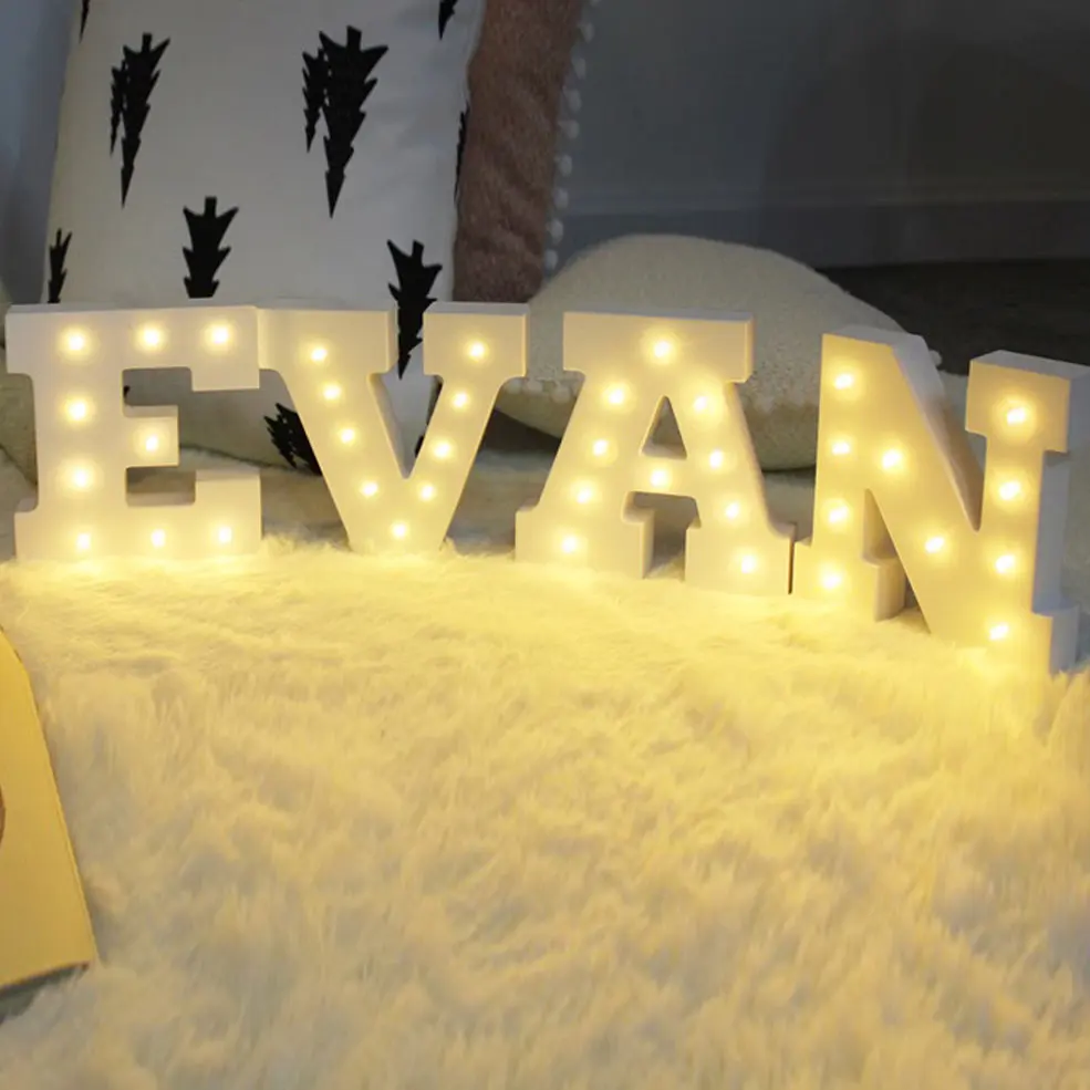 

N-Shape Letter Night Light 3D Led Lamp Nightlight Marquee Letter Gift Toys Bedroom Decor For Kids Baby