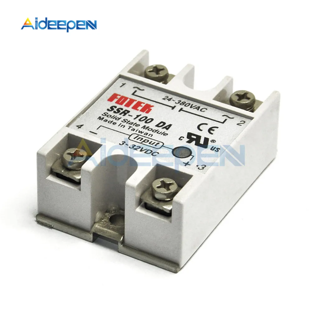 

Solid State Relay SSR-60DA SSR-75DA SSR-1000DA 60A 75A 100A Actually 3-32V DC TO 24-380V AC SSR 60DA 75DA 100DA