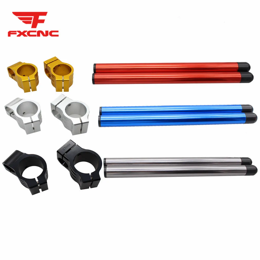 

CNC 7/8" 50mm Motorcycle HandleBars Regular Raise Clip On Fork Handle Bars Clip-on For KAWASAKI ZX14 2006 2010 2009 2008 2007