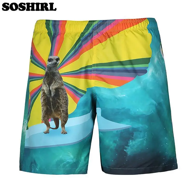 SOSHIRL красочные тараканы шорты пляжные шорты мужские s бренд горячая распродажа бордшорты мужские короткие бермуды плюс размер