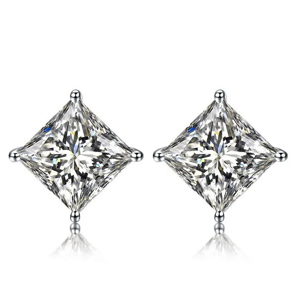 Zocai Princess Natural 0 6 Ct Certified H Vvs Diamond Earrings Zocai Princess Natural 0 6 Ct Certified H Vvs Diamond Earrings Jewelry Earring Ear Studs