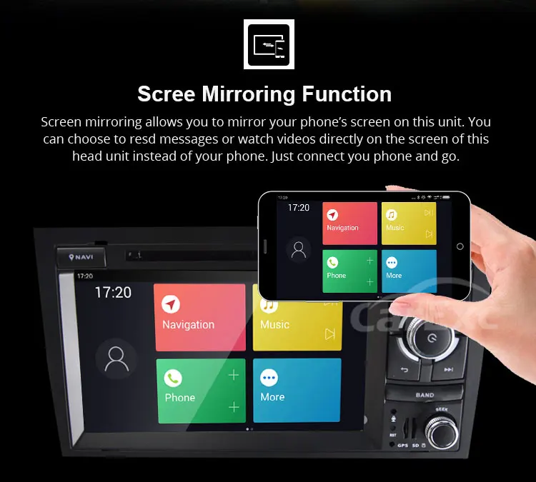 Excellent 7 Inch Touch Screen Android 9.0/9.0 Car DVD GPS For Audi Audi/A4/S4 2002-2008 With Wifi GPS Bluetooth Radio RDS USB SD Free Map 11