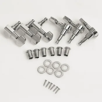 

6pcs New Chrome Inline Guitar String Tuning Pegs Tuners Machine Head Professional Durable Head For Acoustic Electric Guitar