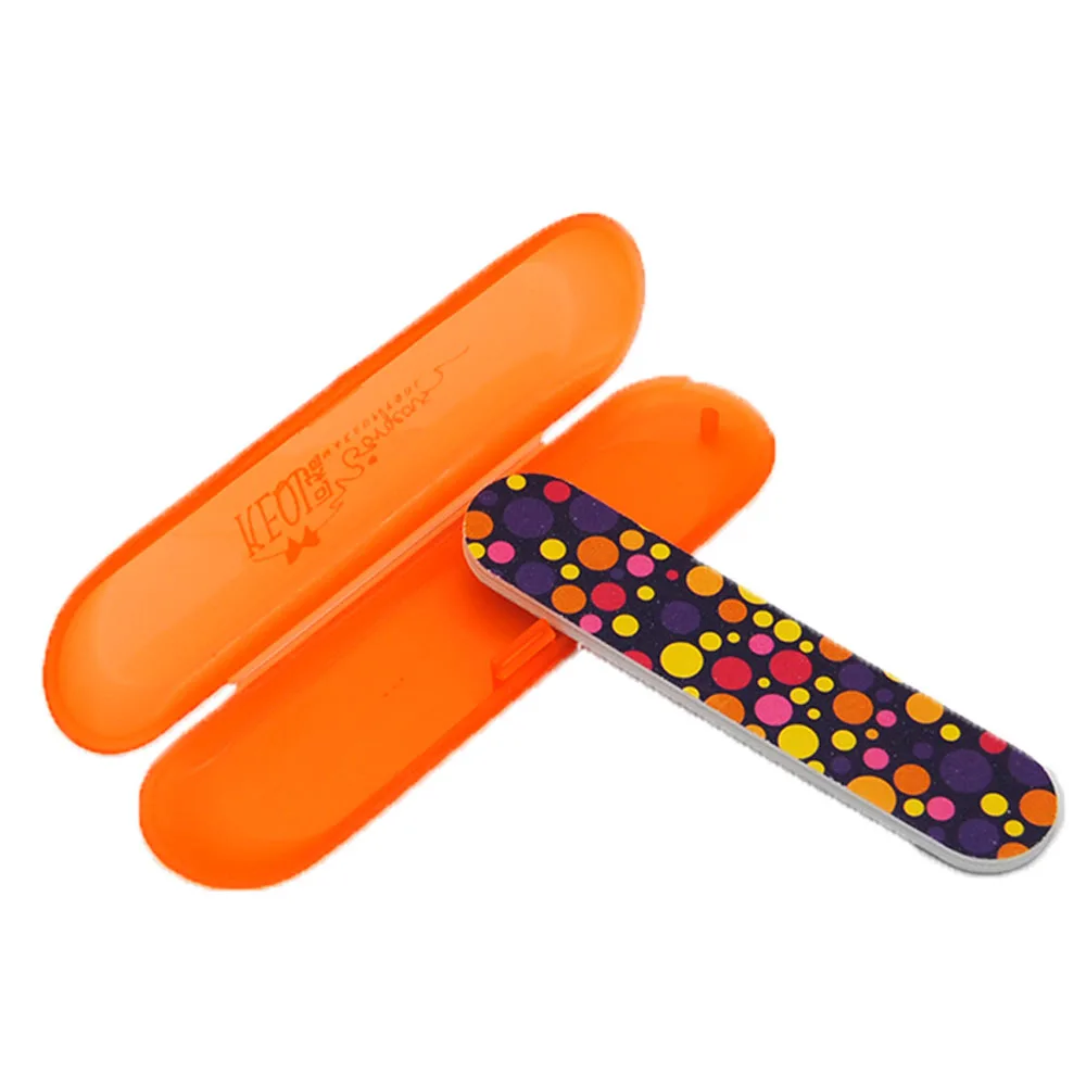 

Big Promotion! 1PC Portable Double-sided Nail Files Disposable Nail File With Box Manicure Tools Mini Nail Art Travel Yellow
