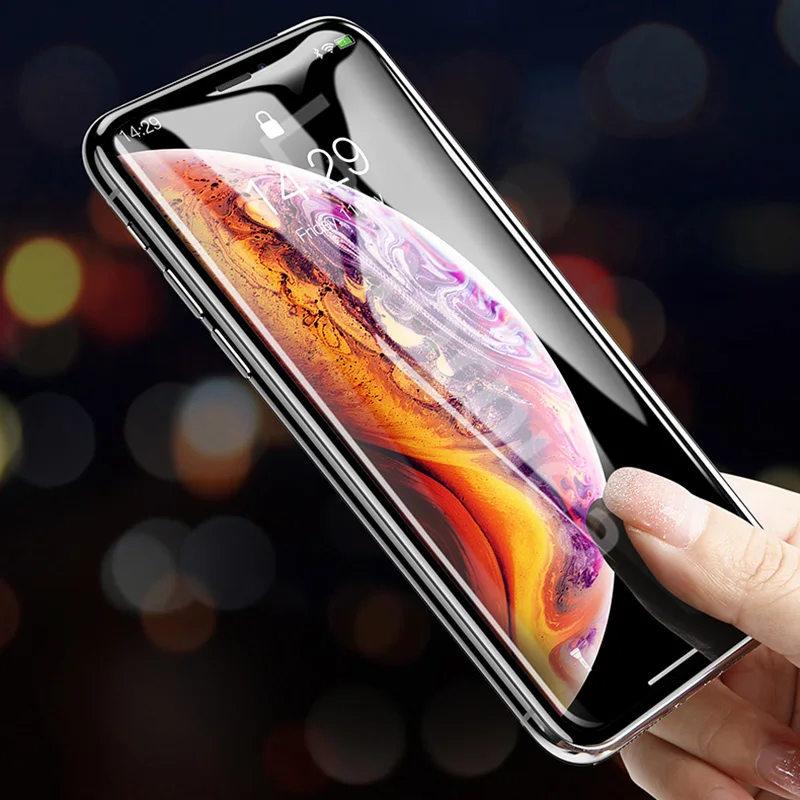 УФ закаленное стекло для iPhone XS MAX XR X 6 6S 7 8 Plus 9D полное покрытие клей протктор стеклянное покрытие экрана для iPhone 11 Pro Max