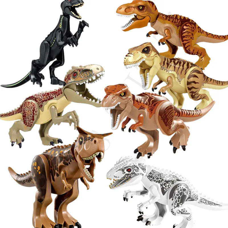 

Jurassic World 2 Building Blocks Dinosaurs Figures Bricks Tyrannosaurus Rex Indominus Rex I-Rex Assemble Legoinglys Kids Toys