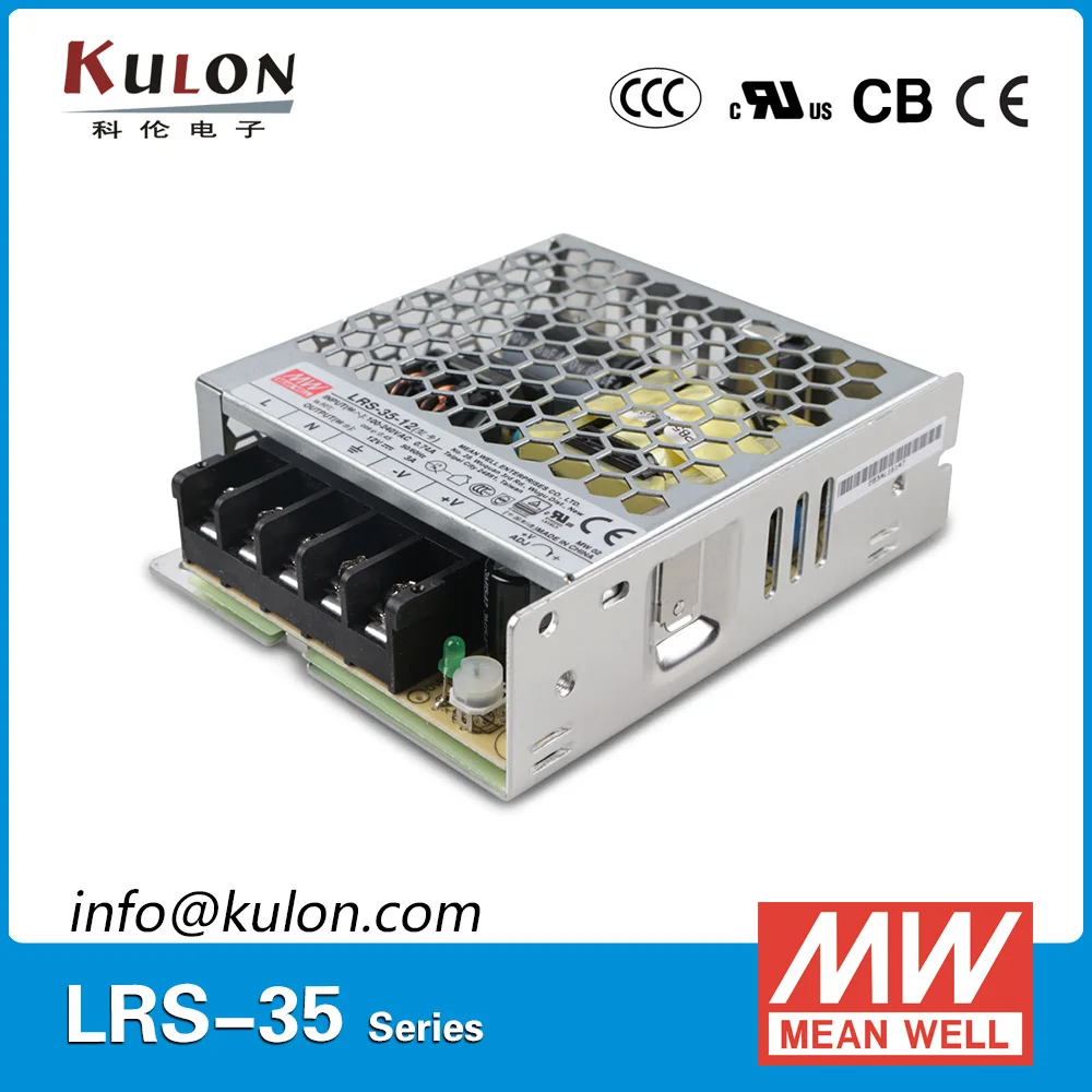 

Original Mean Well LRS-35-15 85-264Vac to 15Vdc 36W 2.4A Meanwell single output Power Supply LRS-35