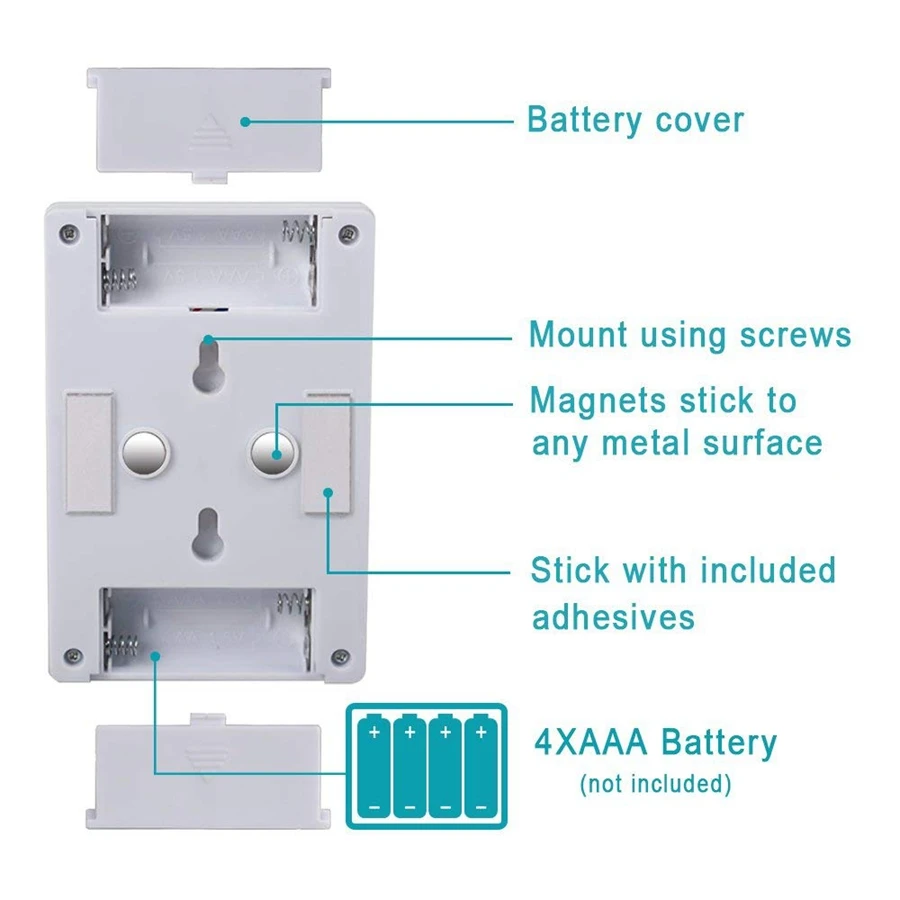 COB светодиодный Беспроводной Выключатель световой кран свет батарея 4* AAA работает ночные светильники портативный для шкафа шкаф с полками кухня RV автомобиль