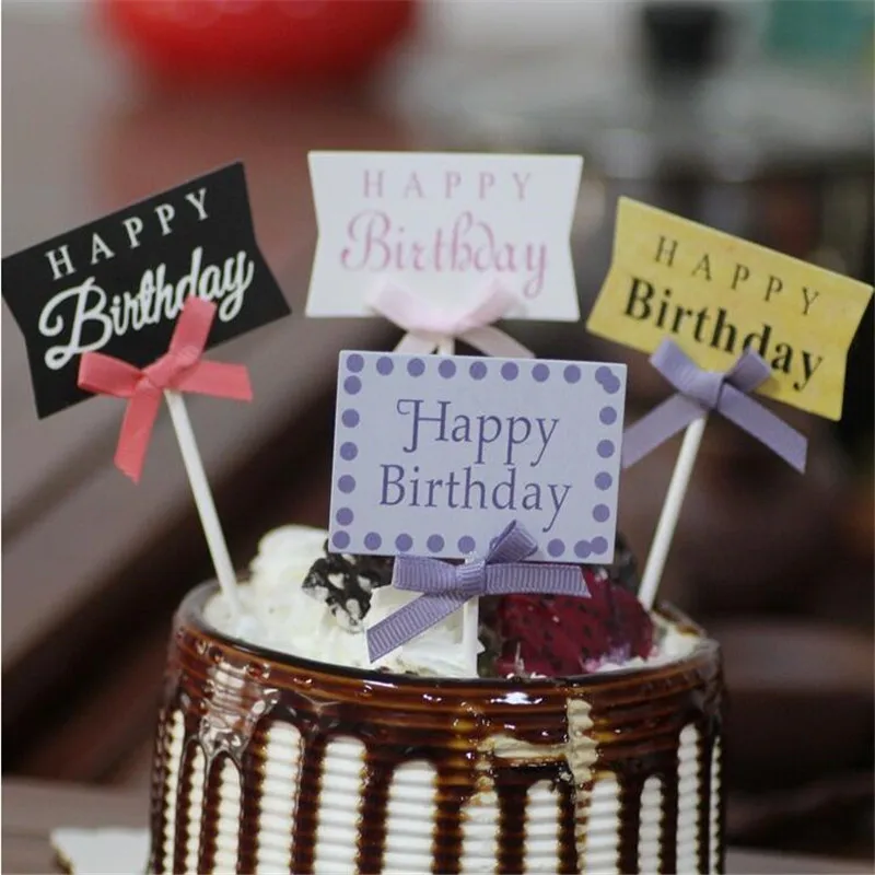 5 Pieces Gateau Joyeux Anniversaire Carte Inseree Joyeux Anniversaire Gateau D Anniversaire Articles De Vacances Decoratif Pratique Fete Aliexpress