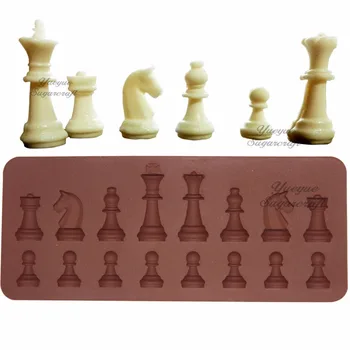 

Princess castle International chess silicone mold fondant mold cake decorating tools chocolate gumpaste mold CK-SM-942