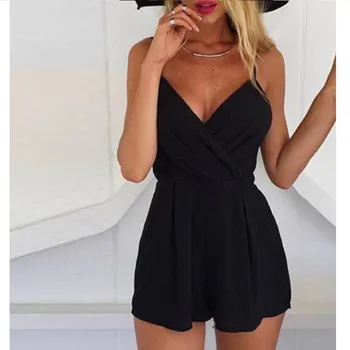 

Women Summer Playsuit Sexy Bodycon Party Sleeveless V Neck Playsuit Sexy Jumpsuit Romper Trousers Clubwear Salopette Femme #C