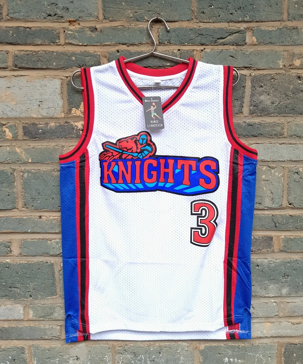 

LIANZEXIN Like Mike Movie Knights Number 3 Calvin Cambridge Los Angeles Knights Basketball Jersey White Men 2016 Jerseys Hot