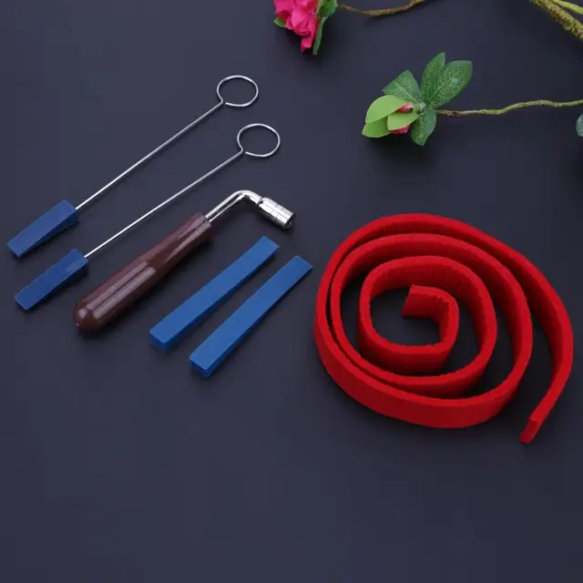 1 SET /8PCS Piano Tuning Hammer Mute Kit Tools Tuning Hammer+Temperament Strip+Mutes Handles+Long / Short Rubber Mutes Dropship