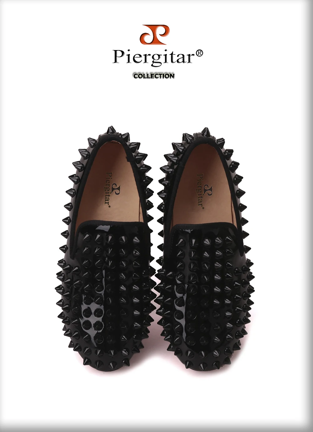 Piergitar/2018 Новый ручной работы черного цвета из лакированной кожи детей модные Лоферы праздничная и Свадебная обувь Детские шиповки полный