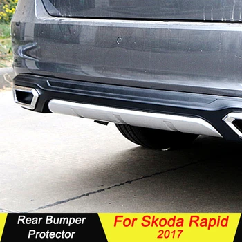 

Car Rear Bumper Protector For Skoda Rapid 2017 Rear Bumpers Lip Diffuser Decoration Skid Plate Bumper Cover for Rapid