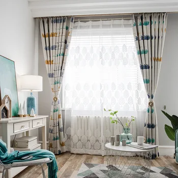 

Red Yellow Wild Goose Modern Bedroom Living Room Simple Shade Fabric Curtains For Curtain Kids Children Cartoon