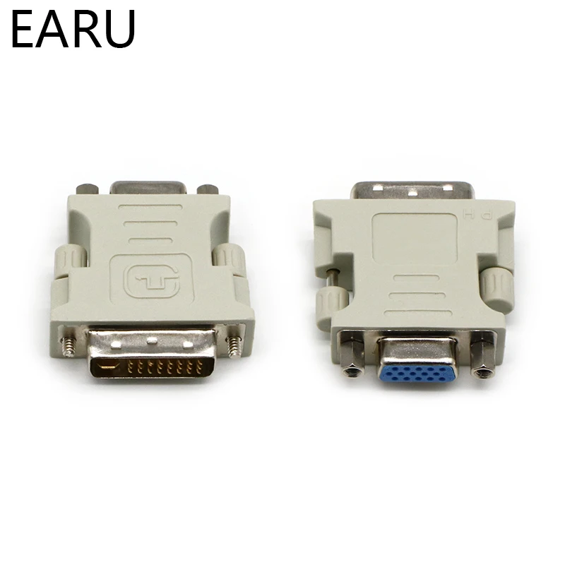DVI I 24 + 5 Pin в VGA штекер гнездо адаптер видеоконвертера для ПК ноутбука графических