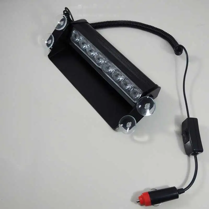 

Car 8 LED Strobe Flash Warning EMS Police Light Flashing Firemen Fog 8LED High Power Red Green Blue Amber White