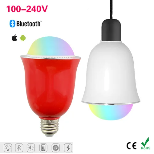 10pcs/lot Bluetooth Smart RGB Wireless Bluetooth Speaker Bulb Music