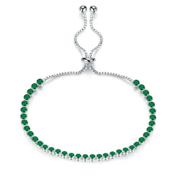 

Round 3mm Cubic Zirconia Tennis Bracelet For Women Clear Blue Green Purple Black Birthstone Crystal Bracelet Jewelry, DS969
