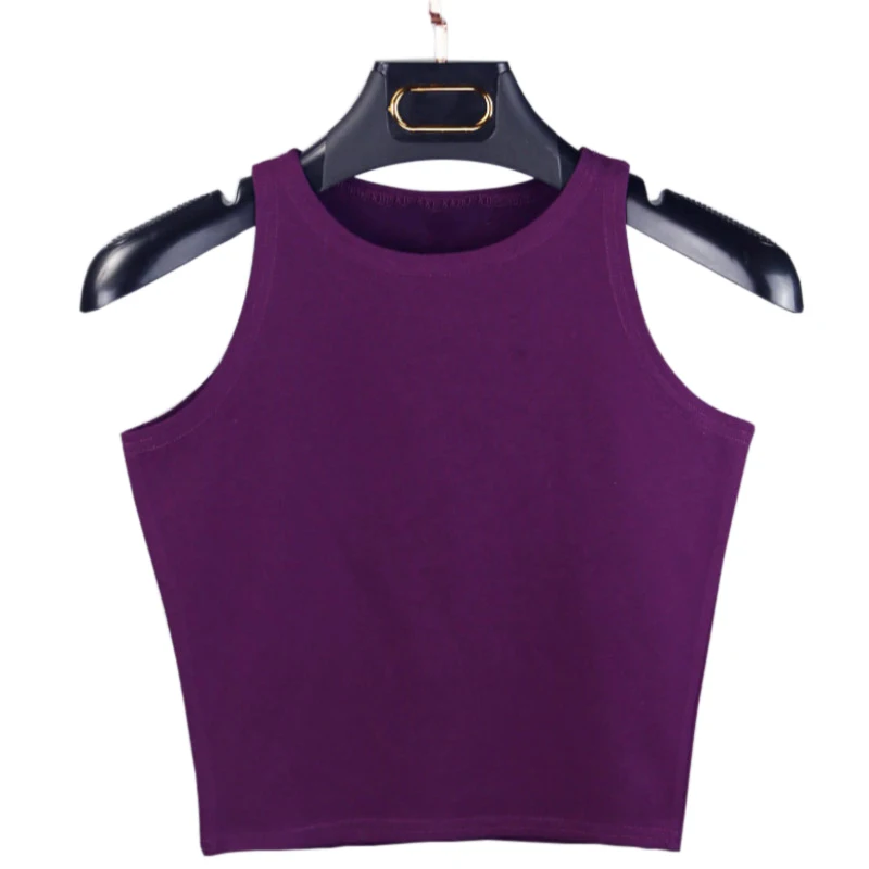 

2019 New Women Sexy Cotton Tank Tops Crop Top Vest Sleeveless Blouse T Shirt Cropped Blusas Tank Top Camisole 13 Colors