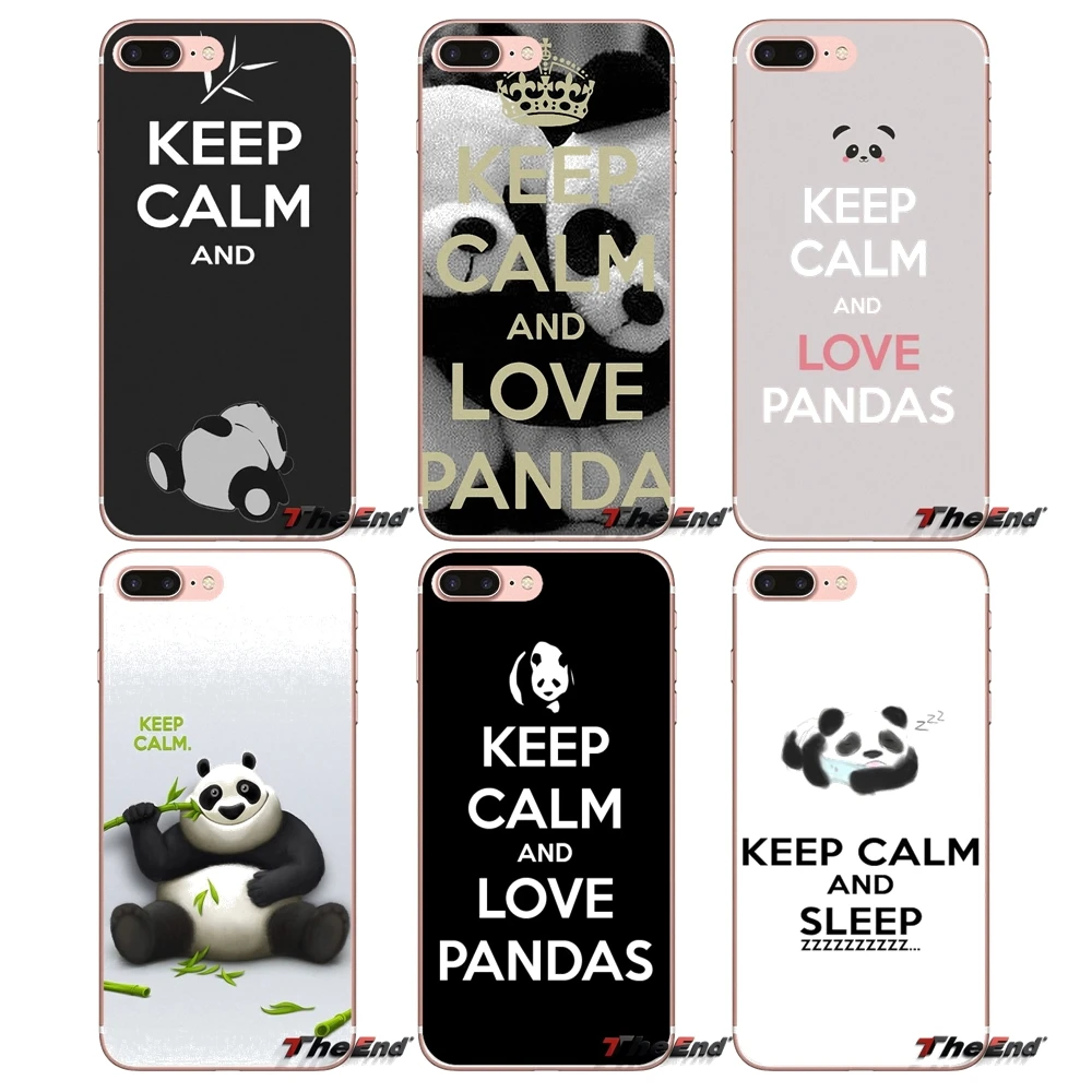 Keep Calm And Love Pandas Quote для Xiaomi Redmi 4 3 3S Pro Mi3 Mi4 Mi4i Mi4C Mi5 Mi5S Mi Max Note 2 чехол на